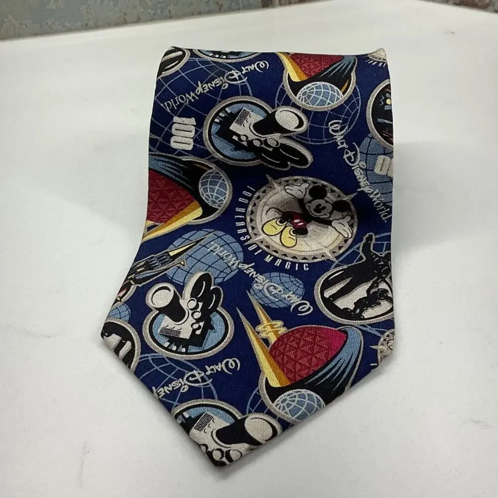 Mickey Mouse Walt Disney World 100 Year of Magic Mens Silk Tie